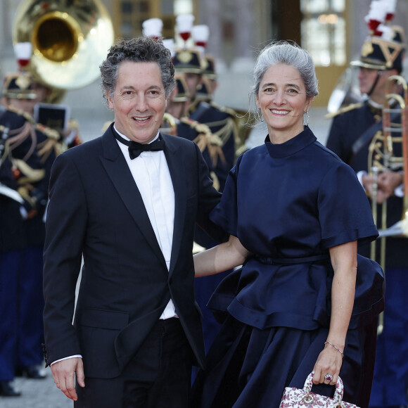 Guillaume Gallienne et sa femme Amandine - Dîner d'Etat au château de Versailles en l'honneur de la visite officielle du roi et de la reine d'Angleterre en France (20 - 22 septembre 2023), le 20 septembre 2023. 150 invités triés sur le volet ont été conviés à cette occasion. © Jacovides-Moreau / Bestimage