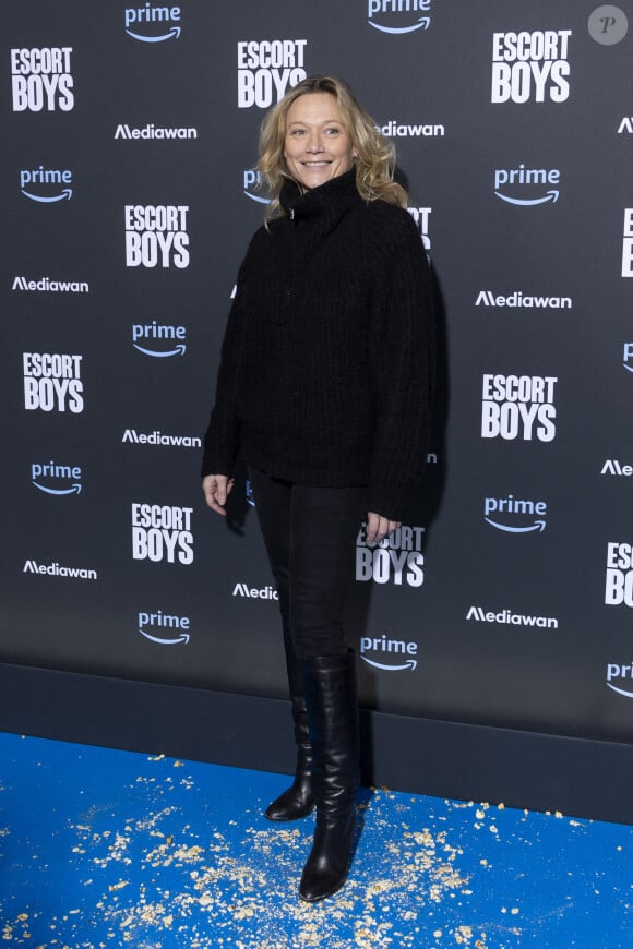 Caroline Vigneaux à la première de la série "Escort Boys" au cinéma UGC Ciné Cité Les Halles à Paris le 18 décembre 2023. © Cyril Moreau / Bestimage 