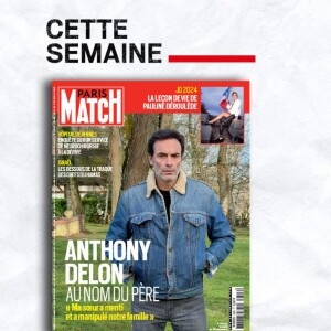 Anthony Delon fait cette semaine la couverture de "Paris Match"
Anthony Delon en couverture de "Paris Match", numéro du 4 janvier 2024.