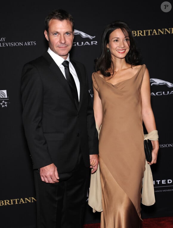 Chris Vance et sa femme Moon Dailly - Cérémonie des BAFTA Los Angeles Jaguar Britannia Awards 2014 à l'hôtel Beverly Hilton à Los Angeles, le 30 octobre 2014.