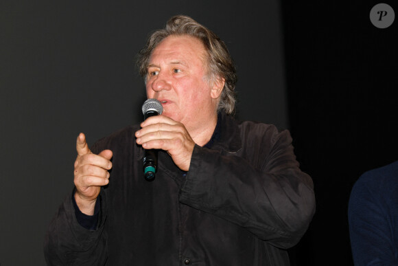 Gérard Depardieu lors du Festival Premiers Plans à Angers le 28 janvier 2022 pour la présentation du film "Umani" © Laetitia Notarianni / Bestimage 