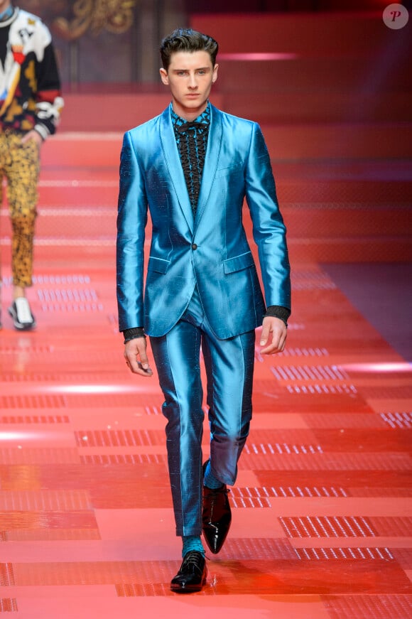 Noé Elmaleh (fils de G.Elmaleh) - Défilé de mode Hommes "Dolce & Gabbana" 2018 lors de la fashion week de Milan. Le 17 juin 2017