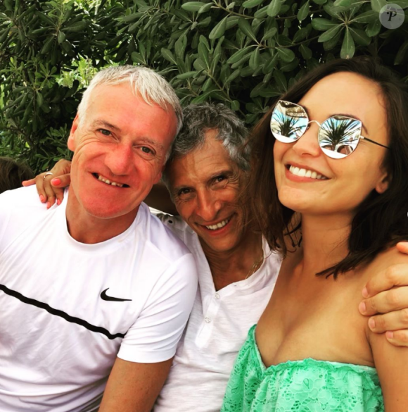 Valérie Bègue, Didier Deschamps et Nagui sur Instagram. Le 21 juillet 2018.