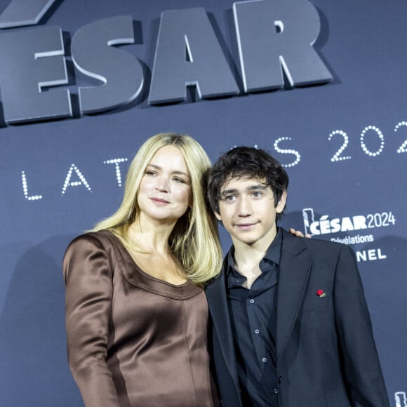 Virginie Efira et Milo Machado Graner au photocall du dîner César Révélations 2024 à L'Élysée Montmartre à Paris le 15 janvier 2024. © Olivier Borde / Bestimage 