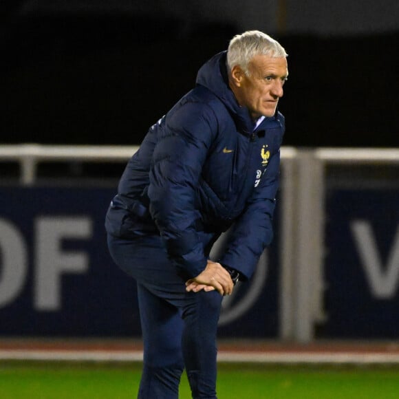 Didier Deschamps (entraineur et sélectionneur de l'équipe de France) - L'équipe de France en entrainement au Centre National du Football (CNF) de Clairefontaine-en-Yvelines, France, le 14 novembre 2023, dans le cadre de la préparation de l'équipe pour les prochains matchs de qualification du tournoi de football de l'UEFA Euro 2024. © Federico Pestellini/Panoramic/Bestimage
