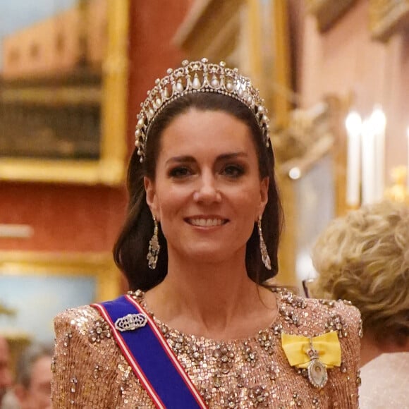 Catherine Kate Middleton, princesse de Galles lors d'une réception pour les corps diplomatiques au palais de Buckingham à Londres le 5 décembre 2023 