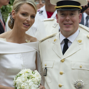 Et ils se sont mariés en grande pompe ! 
Mariage d'Albert de Monaco et de Charlene Wittstock, 2 juillet 2011 à Monaco ©Catalano/SGP