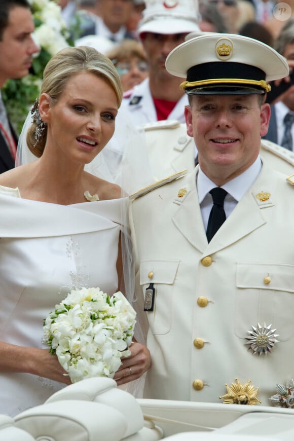 Et ils se sont mariés en grande pompe ! 
Mariage d'Albert de Monaco et de Charlene Wittstock, 2 juillet 2011 à Monaco ©Catalano/SGP