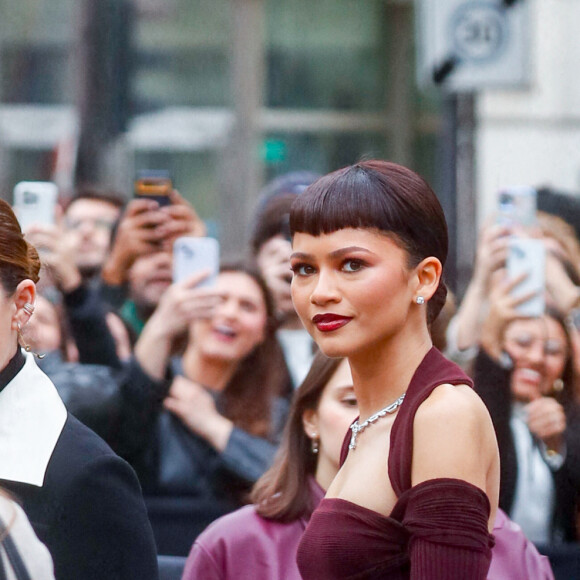 Zendaya - Arrivées au défilé Fendi Haute Couture Printemps/Été 2024 dans le cadre de la Fashion Week de Paris (PFW), au palais Brongniart, à Paris, France, le 25 janvier 2024. © Christophe Clovis/Bestimage