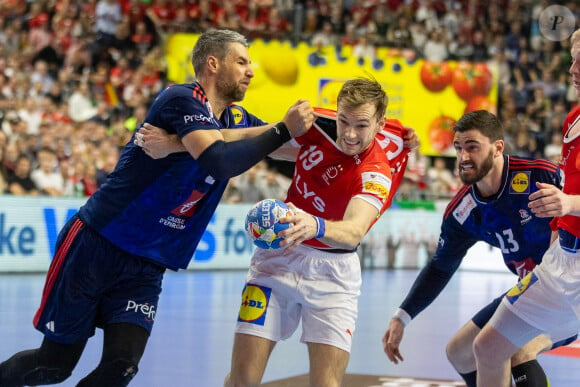 Mathias Gidsel - La France championne d'Europe de Handball face au Danemark lors des Championnats d'Europe à Cologne.