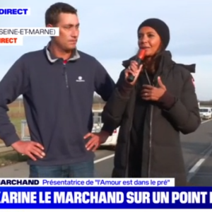 Karine Le Marchand rejoint un barrage sur l'autoroute en soutien aux agriculteurs. BFMTV