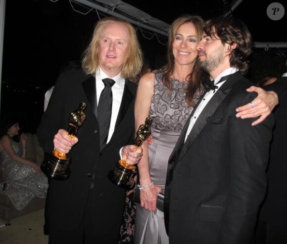 Kathryn Bigelow et son équipe, à l'occasion de la grande soirée organisée par le magazine Vanity Fair, juste après la 82e cérémonie des Oscars, à Los Angeles, le 7 mars 2010.