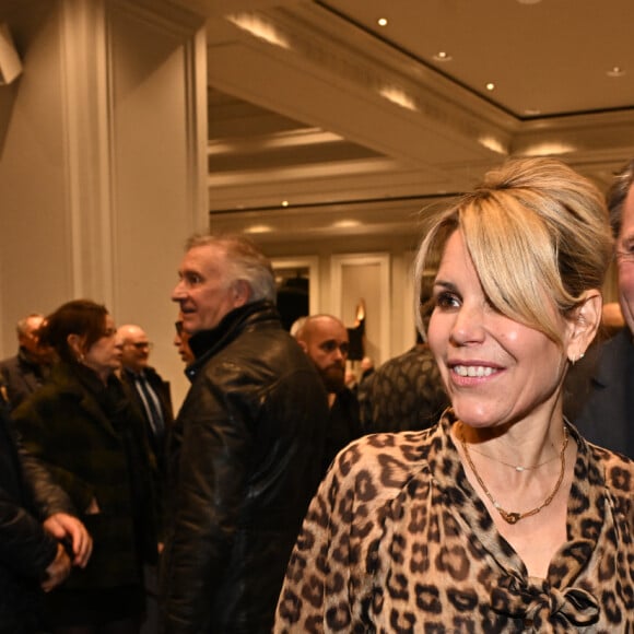 Christian Estrosi, le maire de Nice, et sa femme Laura Tenoudji Estrosi durant la Soirée des Voeux 2024 aux Amis du Maire de Nice au Palais de la Méditerranée, le 29 janvier 2024. C'est plus de 2000 sympatisants qui se sont réunis autour du maire, et ont assisté, durant plus d'une heure, à un show à l'américaine, micro en main, Christian Estrosi, a quitté le traditionnel pupitre pour descendre de scène et aller au contact de l'assistance proposant un question - réponse sans filtre, avec humour et bonne humeur, sous le regard amusé de son épouse Laura Tenoudji Estrosi. © Bruno Bebert/Bestimage