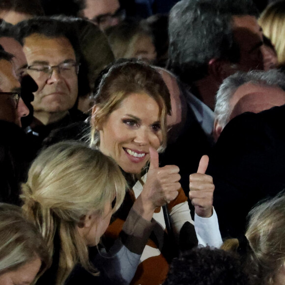 Tiphaine Auzière - La famille du président Emmanuel Macron est venue assister à son discours au Champ de Mars le soir de sa victoire à l'élection présidentielle 2022 le 24 avril 2022. © Dominique Jacovides / Bestimage