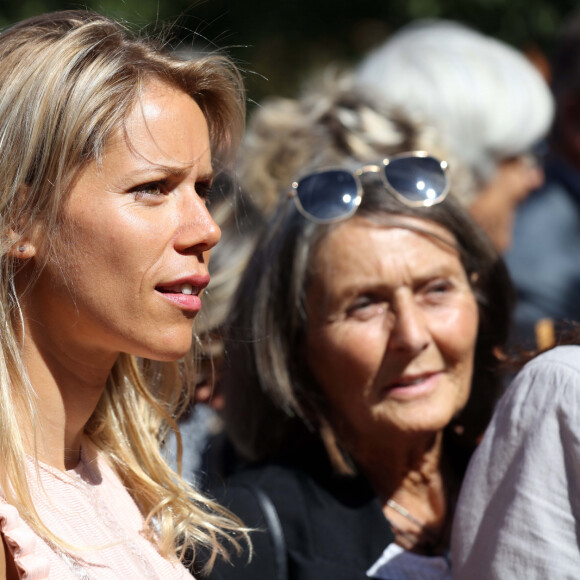 Tiphaine Auzière lors de l'inauguration du centre Historique Médiéval d'Azincourt 1415, France, le 29 août 2019. La Première dame en a profité pour revenir sur les propos insultants du président brésilien J.Bolsonaro à son encontre.