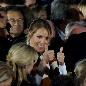 Tiphaine Auzière - La famille du président Emmanuel Macron est venue assister à son discours au Champ de Mars le soir de sa victoire à l'élection présidentielle 2022 le 24 avril 2022. © Dominique Jacovides / Bestimage  President Emmanuel Macron's family attended his speech at the Champ de Mars on the evening of his victory in the 2022 presidential election on 24 April 2022 