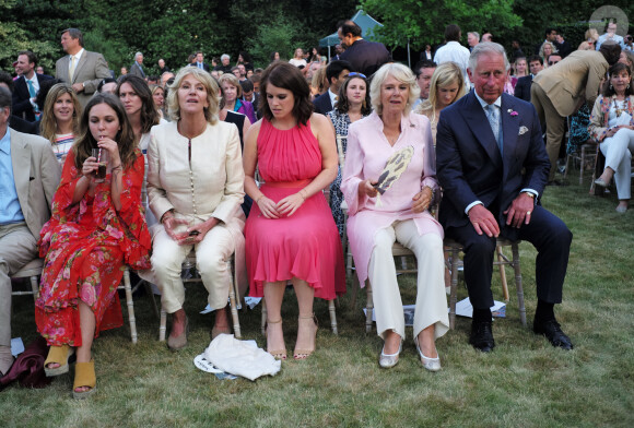 Ayesha Shand, Annabel Elliot, la princesse Eugenie d'York, Camilla Parker Bowles et le prince Charles - Le prince Charles lors de la réception "Royal Rickshaw" à Londres, le 30 juin 2015.