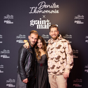 Exclusif - Denitsa avec Guillaume Foucault et Yann-Alrick Morteuil - Soirée de lancement de la collection Denitsa Ikonomova x Grain de malice à Paris le 24 novembre 2022. © Tiziano Da Silva / Bestimage 