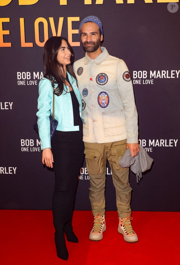 Ycare et sa femme - Première du film "Bob Marley One Love" au Grand Rex à Paris le 1 fevrier 2024. © Coadic Guirec/Bestimage