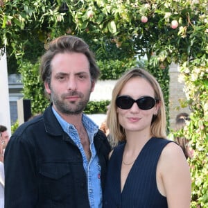 Exclusif - Ana Girardot et son mari Oscar à la soirée Jardin Secret sur le rooftop de l'hôtel The Peninsula Paris le 7 juin 2023.
