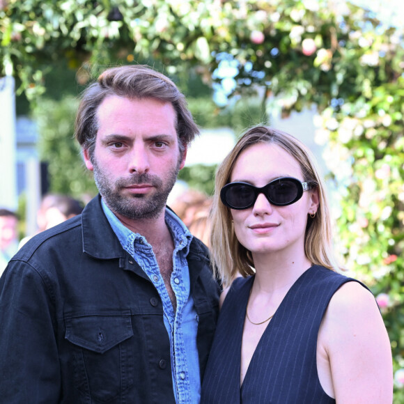 Exclusif - Ana Girardot et son mari Oscar à la soirée Jardin Secret sur le rooftop de l'hôtel The Peninsula Paris le 7 juin 2023.