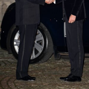 Le prince William, prince de Galles arrive au dîner de gala caritatif "London's Air Ambulance" au Raffles London à Londres le 7 février 2024.