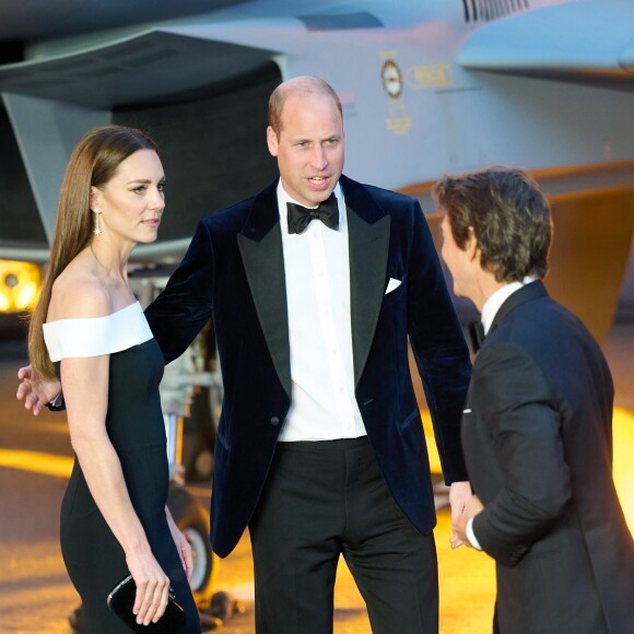 Le prince William, duc de Cambridge, Kate Catherine Middleton, duchesse de Cambridge, Tom Cruise - Première du film "Top Gun : Maverick" à Londres.