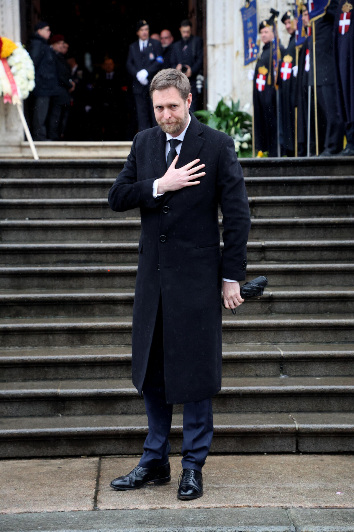 Photo : Le prince Leka II d'Albanie - Obsèques du prince Vittorio ...