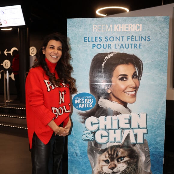 La réalisatrice, scénariste et actrice Reem Kherici au Cinéma CGR à Villenave d'Ornon en Gironde, le 14 janvier 2024, pour l'avant-première "Chien & Chat". © Jean-Marc Lhomer/Bestimage 