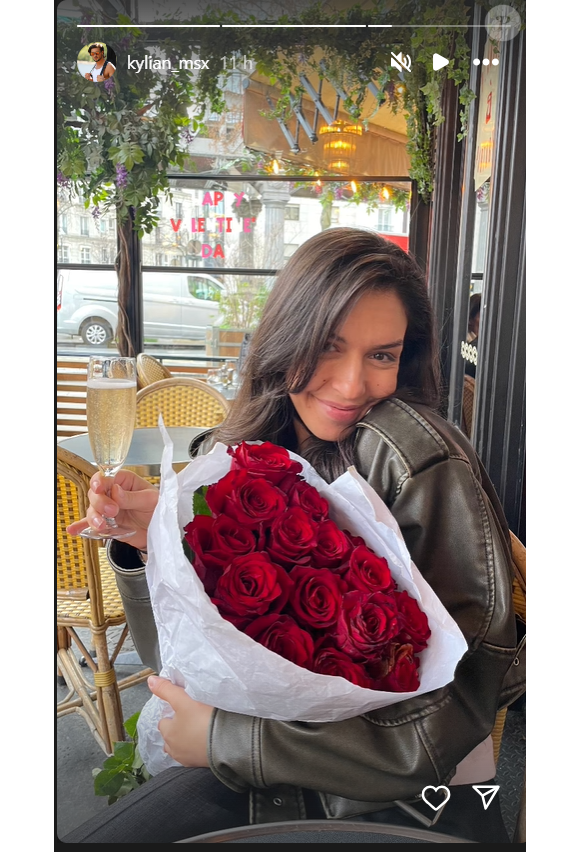 Kylian a posté une photo d'une jeune femme, à l'occasion de la Saint-Valentin, le 14 février 2024