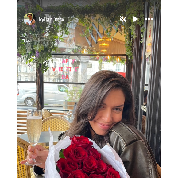 Kylian a posté une photo d'une jeune femme, à l'occasion de la Saint-Valentin, le 14 février 2024