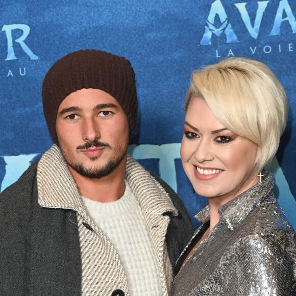 Kylian Msx et Katrina Patchett à la première du film "Avatar: La Voie de l'Eau" au cinéma Le Grand Rex à Paris, le 13 décembre 2022. © Guirec Coadic/Bestimage 