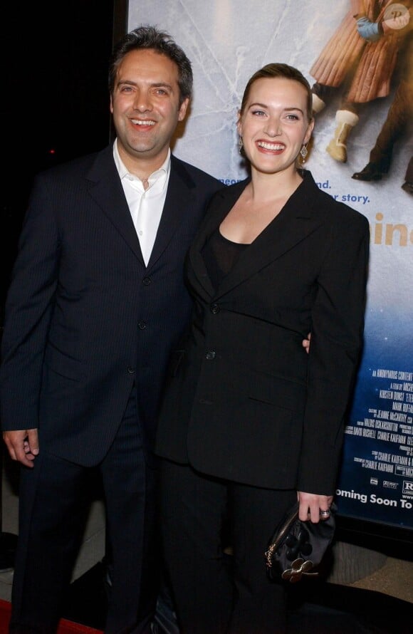 Kate Winslet et Sam Mendes le 9 mars 2004 pour la promo du film Eternal Sunshine of the Spotless Mind
