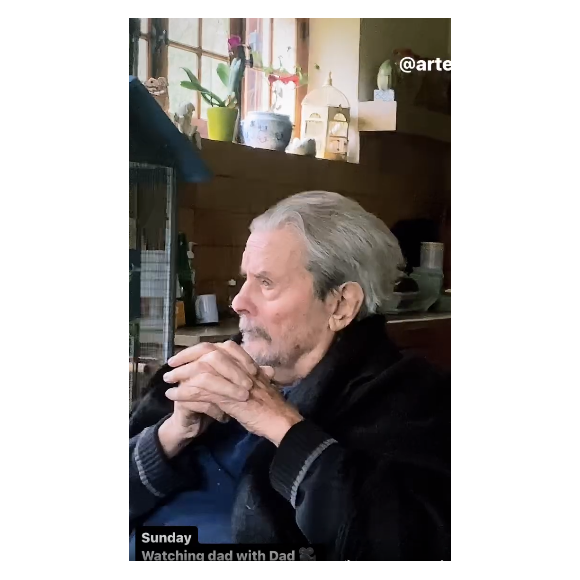 Alain Delon dans la story de son fils Alain-Fabien