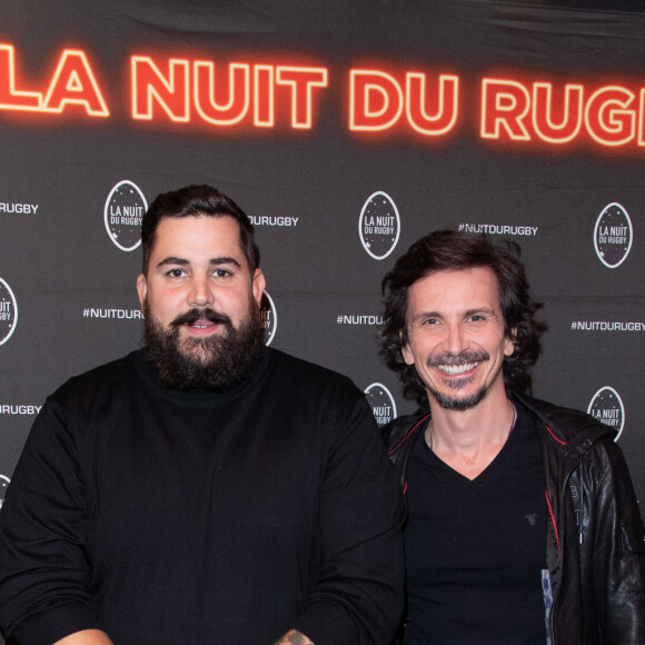 Artus et Arnaud Tsamere lors de la 17e Nuit du Rugby à l'Olympia à Paris le 27 septembre 2021. © Pierre Perusseau / Bestimage