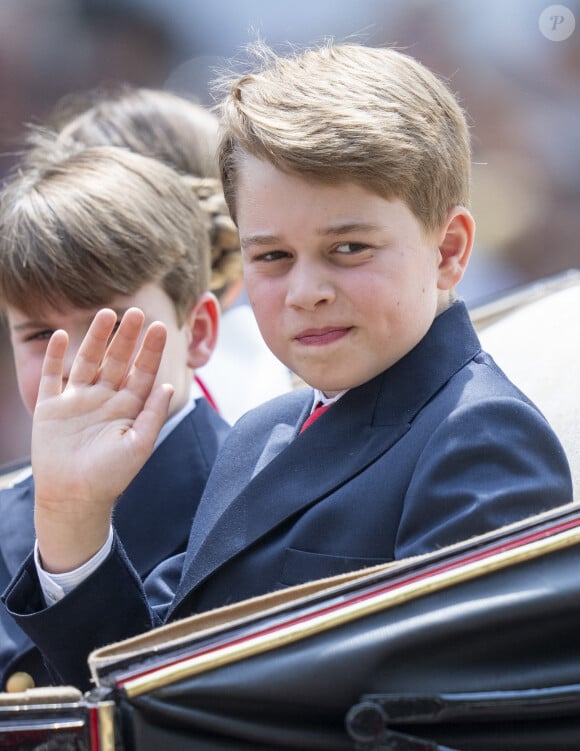 Le prince George de Galles - La famille royale d'Angleterre lors du défilé "Trooping the Colour" à Londres. Le 17 juin 2023