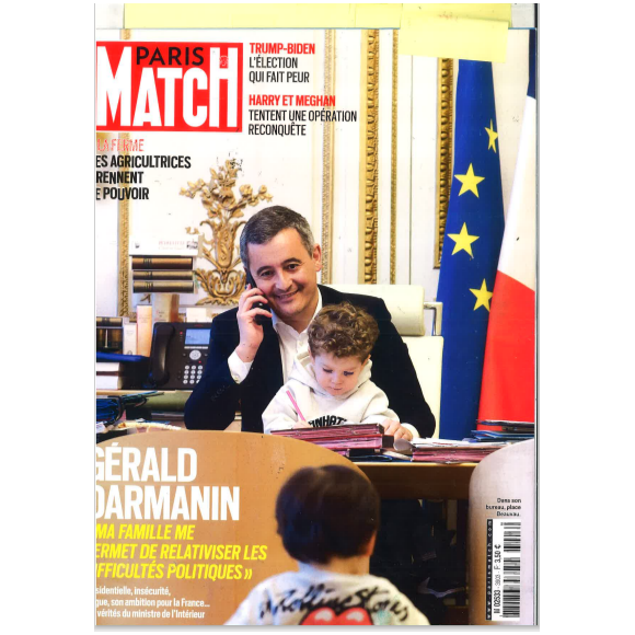 C'est ce qui le fait "tenir", notamment, comme il l'explique pour "Paris Match".
Gérald Darmanin, Paris Match, 22/02/2024.