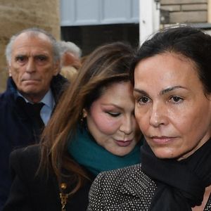 Ines Sastre - Obsèques d'Ira von Furstenberg à la basilique Santa Maria in Montesanto à Rome le 23 février 2024.