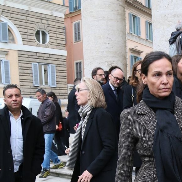 Ines Sastre - Obsèques d'Ira von Furstenberg à la basilique Santa Maria in Montesanto à Rome le 23 février 2024.