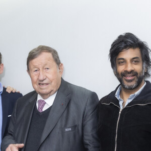 Exclusif - Karim Bennani, Daniel Riolo, Guy Roux, Vikash Dhorasoo, Laurie Delhostal - Backstage de l'émission OEED (On Est En Direct) présentée par L.Salamé et L.Ruquier - Paris le 23/04/2022 - © Jack Tribeca / Bestimage