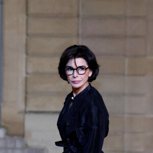 Rachida Dati, Ministre de la Culture - Arrivées au dîner d'état en l'honneur de l'Emir du Qatar au palais présidentiel de l'Elysée à Paris le 27 février 2024. © Dominique Jacovides / Bestimage 