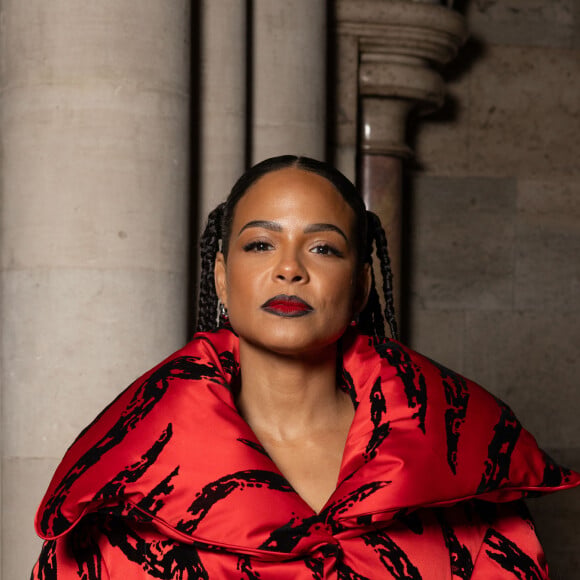 Christina Milian au défilé Chen Peng mode femme automne / hiver 2024-2025 lors de la Fashion Week de Paris (PFW), a la Cathedrale Americaine , France, le 1er Mars 2024. © Jérémy Melloul/Bestimage  Chen Peng womenswear fall/winter 2024-2025 show during Paris Fashion Week (PFW), at American Cathedral, France, on March 1st, 2024. 