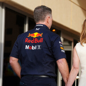 Geri Halliwell et son mari Christian Horner avant le Bahrain Grand Prix à Sakhir, Barhain le 2 mars 2024
