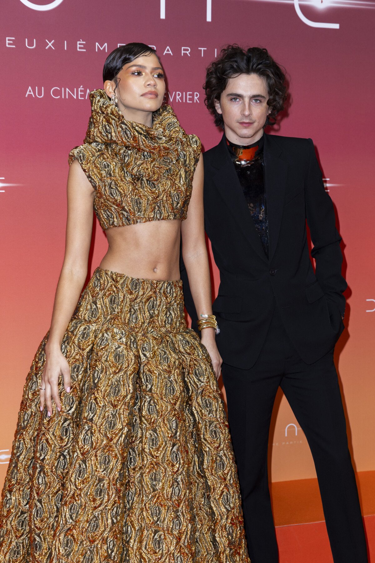 Photo : Zendaya et Timothée Chalamet - Photo call de la 1ere Parisienne