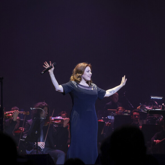 Isabelle Boulay en concert en hommage au 60ème anniversaire de la disparition d'Edith Piaf à la Seine Musicale à Boulogne-Billancourt le 17 octobre 2023. © Jack Tribeca / Bestimage 