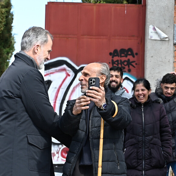 Le roi Felipe VI d'Espagne - Inhumation de Fernando Gomez Acebo (cousin du roi Felipe VI d'Espagne) au cimetière San Isidro à Madrid. Le 3 mars 2024 