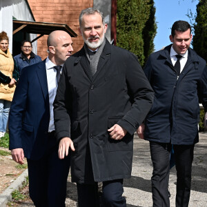 Le roi Felipe VI d'Espagne - Inhumation de Fernando Gomez Acebo (cousin du roi Felipe VI d'Espagne) au cimetière San Isidro à Madrid. Le 3 mars 2024 