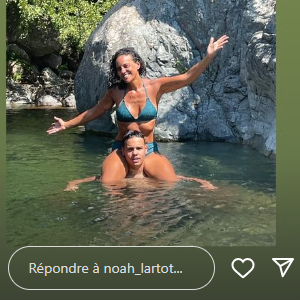 Ce dernier a posté un cliché de lui et de sa maman dans un décor paradisiaque : "Bon anniversaire Mam's, je t'aime" écrit-il
Magalie Lartot avec son fils Noah, elle fête son anniversaire