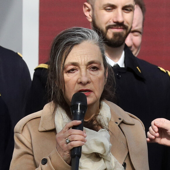 Catherine Ringer - Cérémonie de scellement de la loi constitutionnelle du 8 mars 2024 portant sur la liberté de recourir à l'interruption volontaire de grossesse (IVG), au ministère de la Justice, place Vendôme, à Paris, le 8 mars 2024. © Stéphane Lemouton/Bestimage