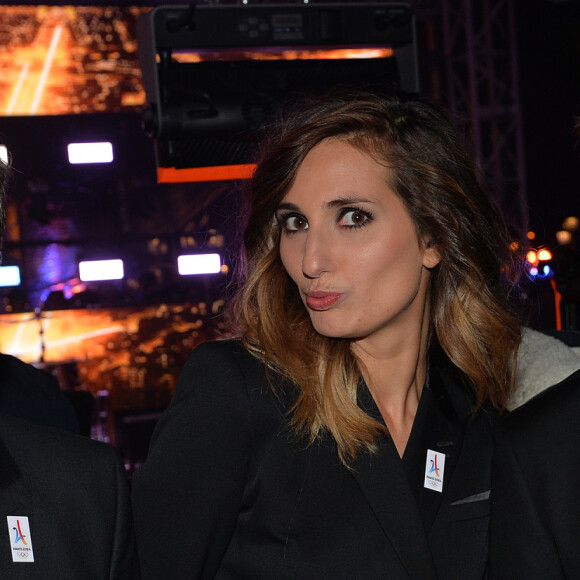 Exclusif - Hervé Mathoux, Marie Portolano et Benjamin Castaldi - Concert "Paris, À nous les Jeux!" pour fêter l'attribution des Jeux Olympiques et Paralympiques d'été 2024 sur la place de l'hôtel de ville de Paris, France, le 15 septembre 2017. © Veeren/Bestimage